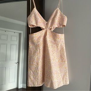 Linen Zara dress with cutouts